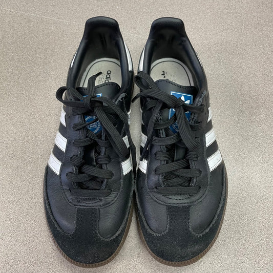Black ,White Adidas Samba Lace Up Sneaker, 12.5Y