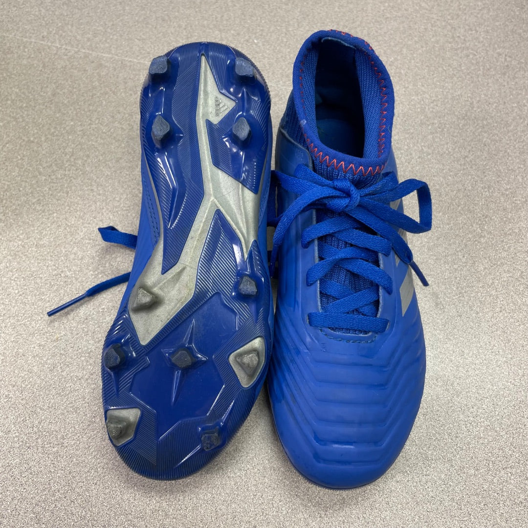 Blue Adidas Predator Soccer Cleats, 13Y