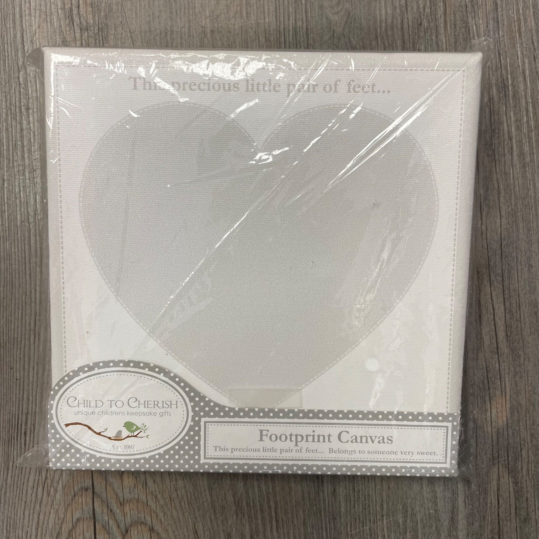Grey  Foot Print Canvas