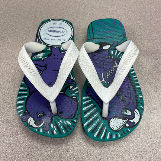 Green White, Purple Havaianas Flip Flop 10T