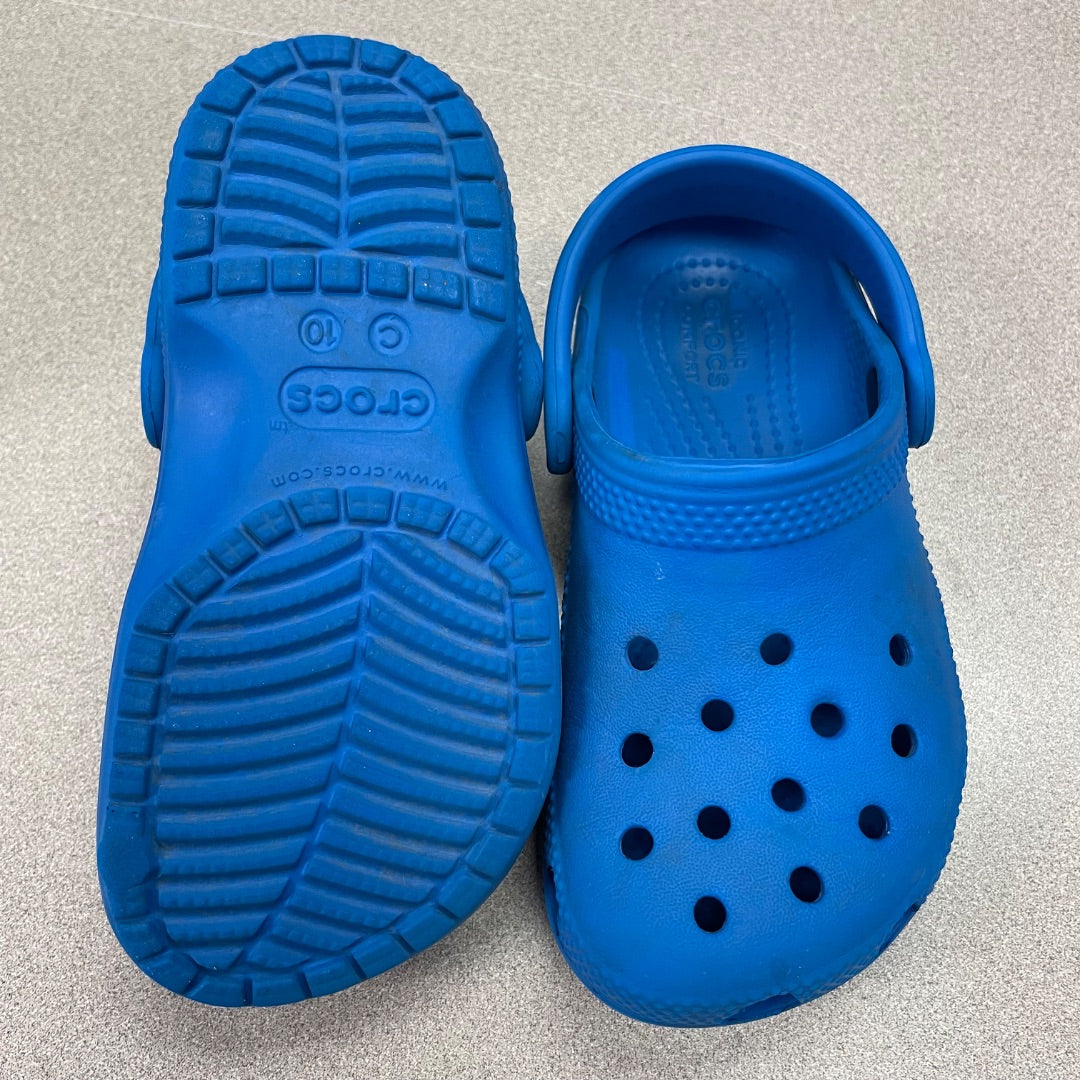 Blue Crocs Sandals Clogs, 10T