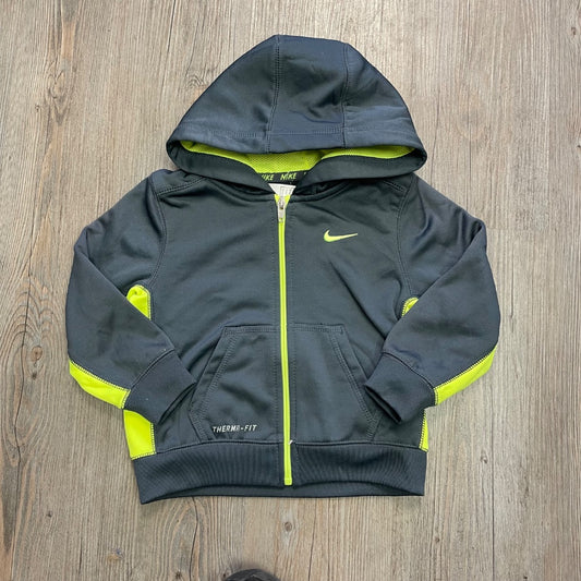 Grey, Lime Nike Active Zip hooded Jacket, 2Y