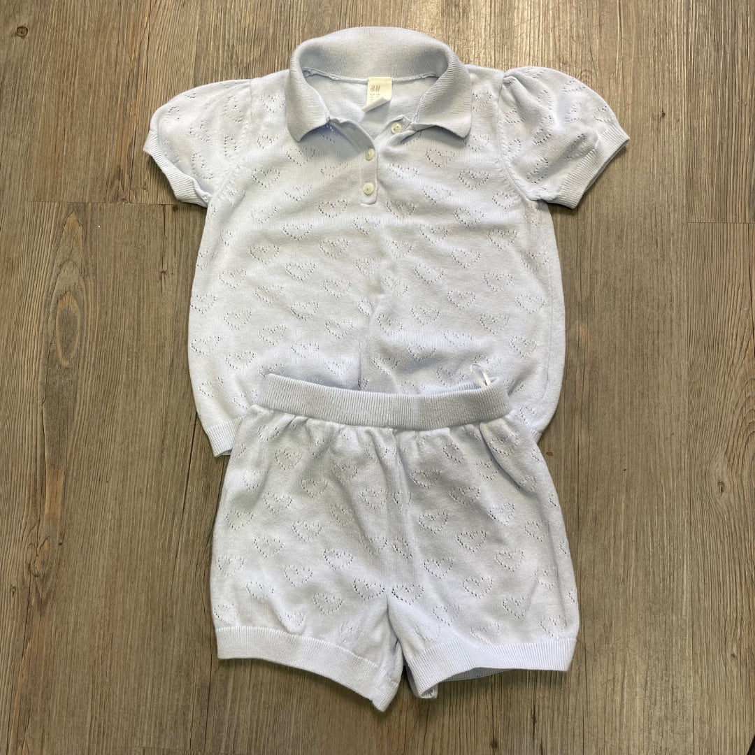Light blue H&M 2pc  Knit Clothing Set, 4Y