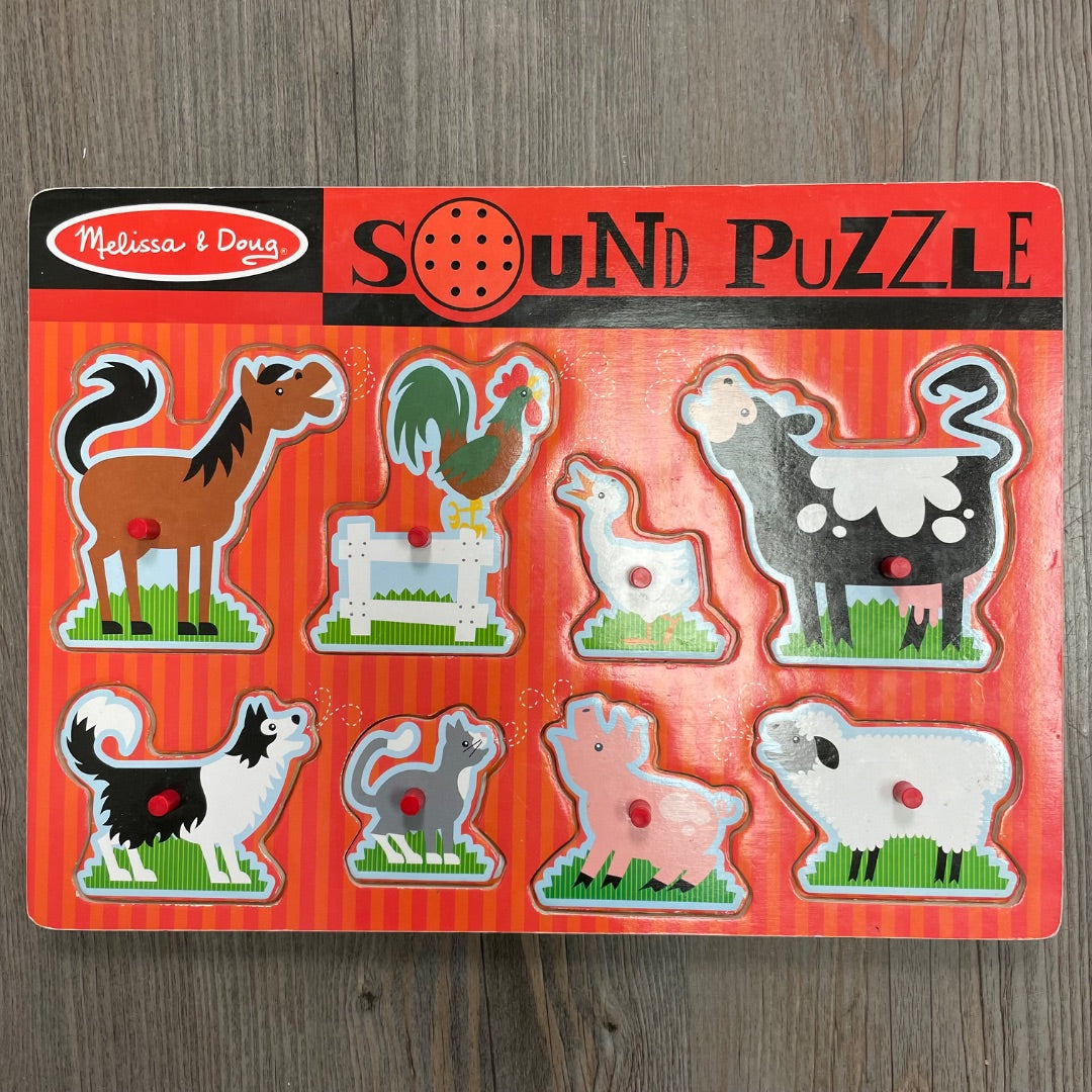 Multi Colour M&D Sound Puzzle Farm Animals, Pre-owned