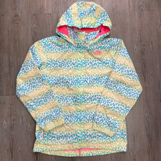 Multi Colour Leopard North Face Rain Jacket, 18Y
