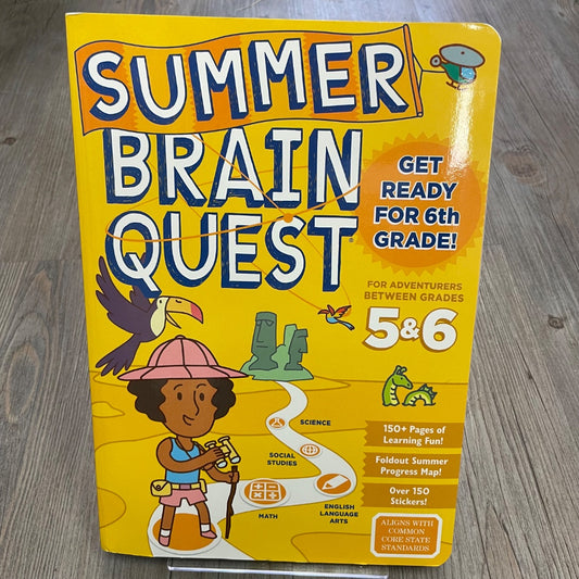 Multi Colour  Summer Brain Quest 5&6, Pre-owned