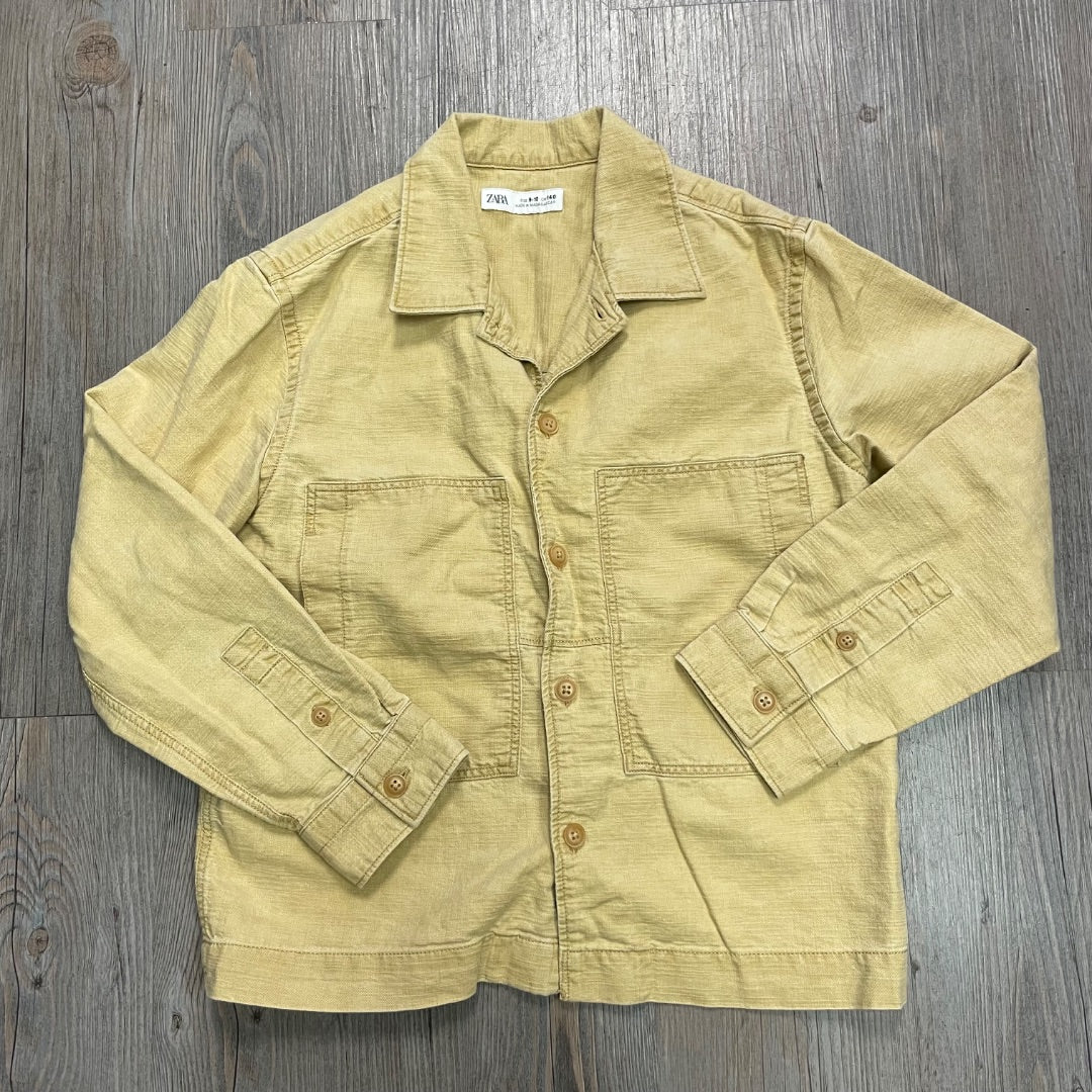 Wheat Zara Button Down Jacket, 9-10Y