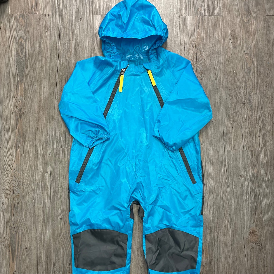 Blue Cloudveil Rain Suit, 3Y