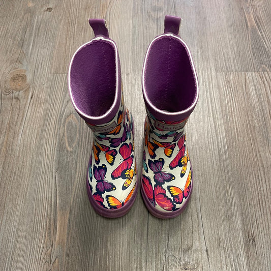 Butterfly Print Hatley Rain Boots, 7T