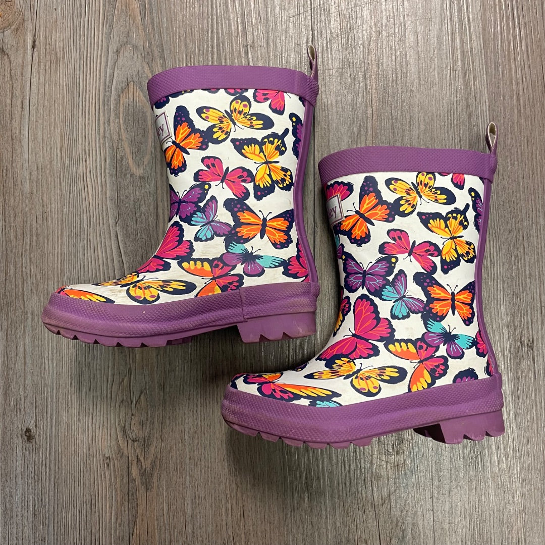 Butterfly Print Hatley Rain Boots, 7T