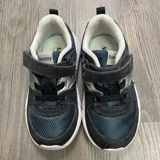 Black ,Navy Saucony Velcro Shoes, 7T