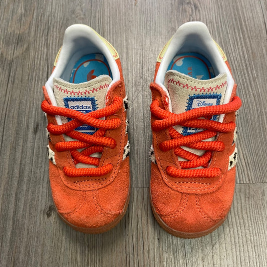 Orange Adidas Suede Sneaker, 7.5Y
