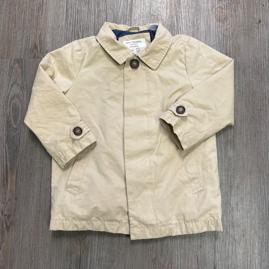 Tan Zara Button Down Jacket, 2-3Y