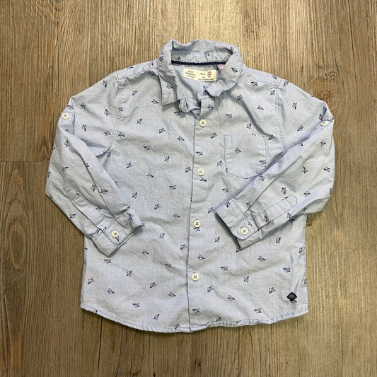 Blue Zara Dress Shirt, 2-3Y