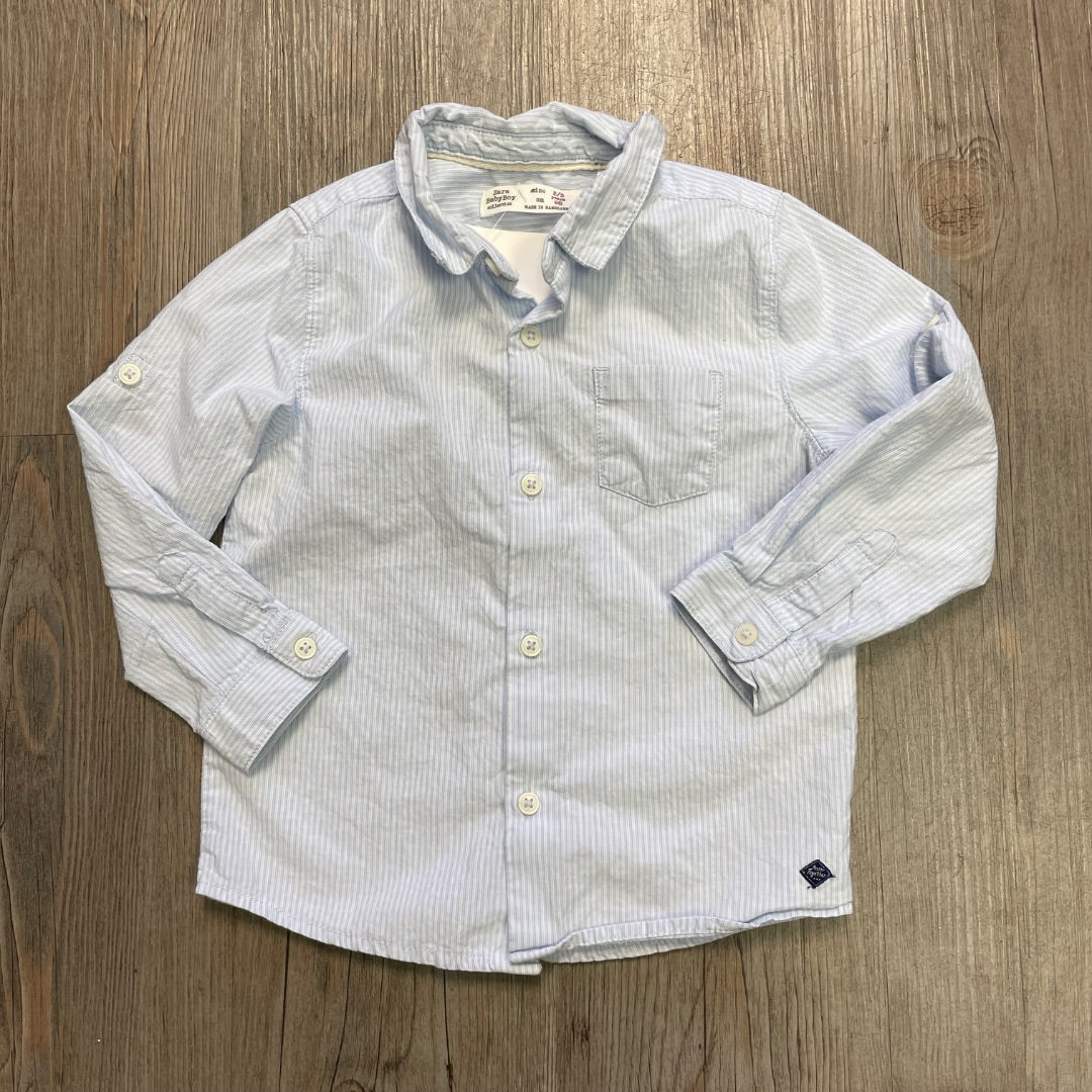 Light  Blue Zara Dress Shirt, 2-3Y