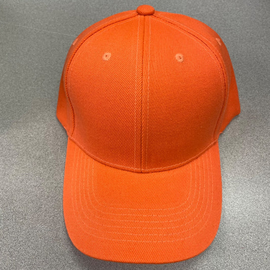 Orange  Baseball Cap Velcro Strap, One Size