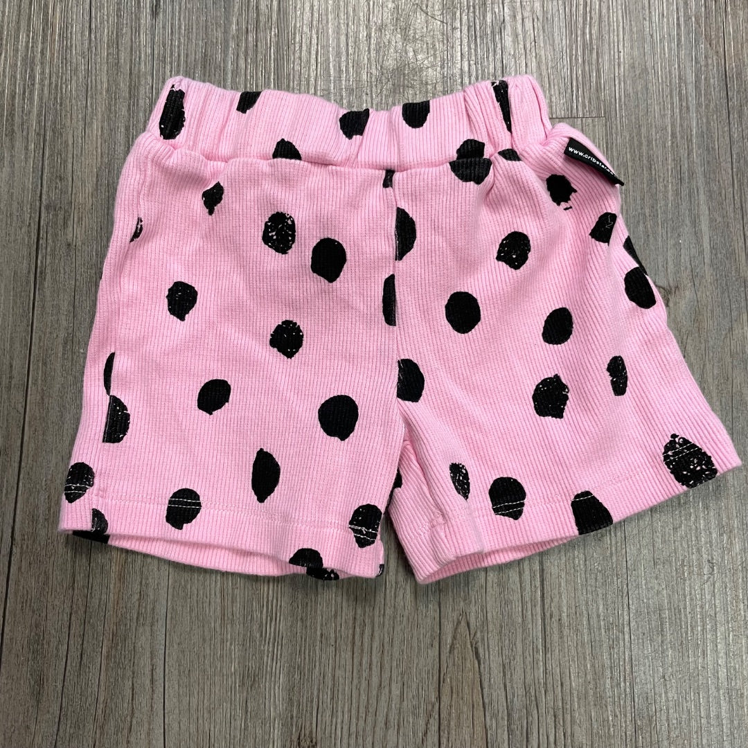 Pink Cribstar Shorts, 3-6M