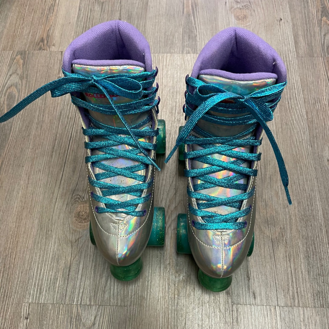 Purple iridescent Impala Roller Skates, 7Y