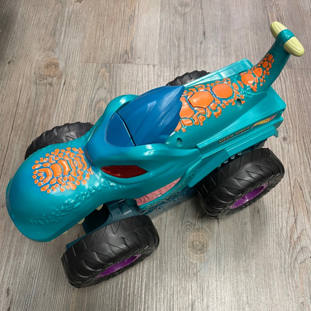 Green HotWheels Mega Wrex Dinosaur, Pre-owned