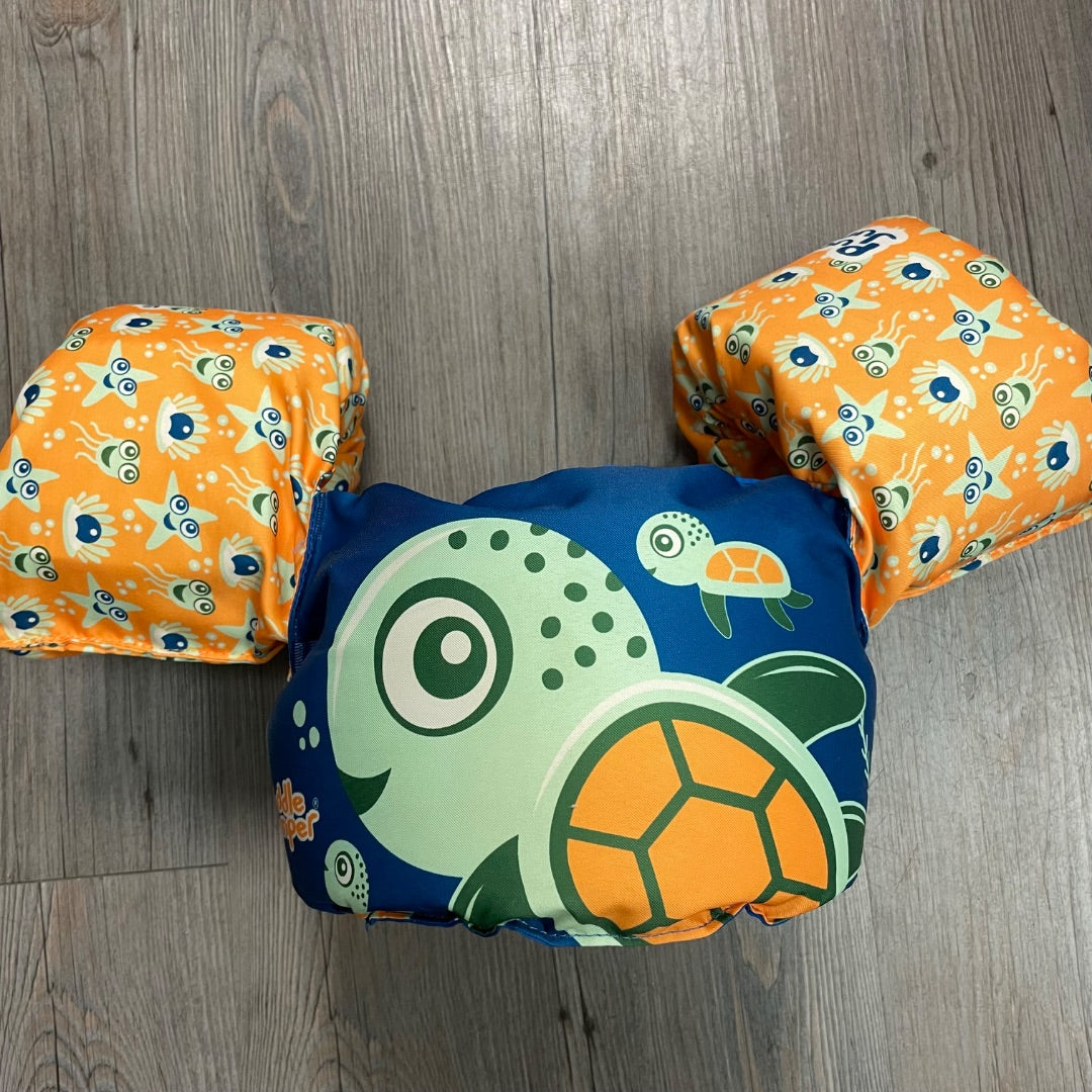 Turtle Print  Puddle Jumper, 33-55lbs