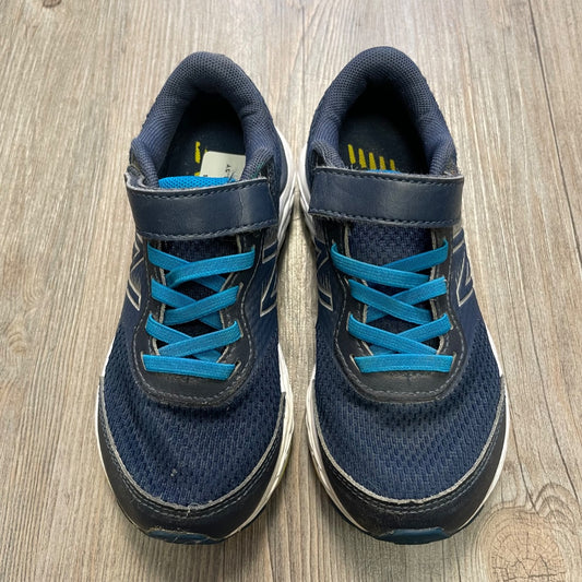 Navy New Balance Velcro Shoes, 11.5Y