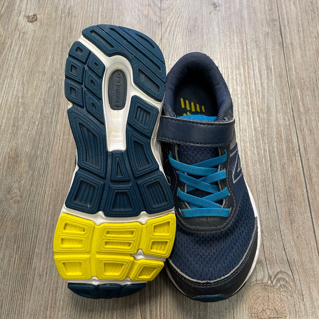 Navy New Balance Velcro Shoes, 11.5Y