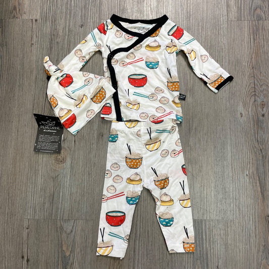 Food Print Peregrine Kidswear 3PC Clothing Set, Newborn