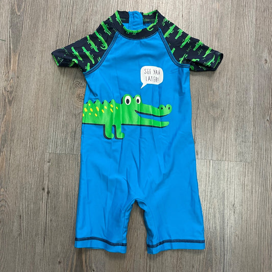 Blue George Bathing Suit Onepiece, 18-24M