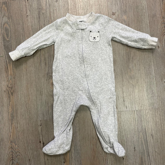 Grey Carters PJ Onesie, 6M