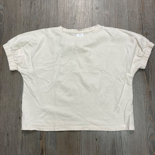 Beige Zara Cropped Tee, 8Y