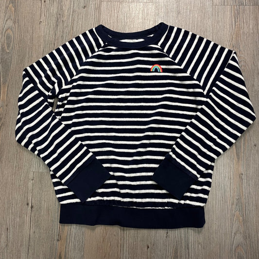 Navy Stripe Gap Terry Pullover Top, 10Y