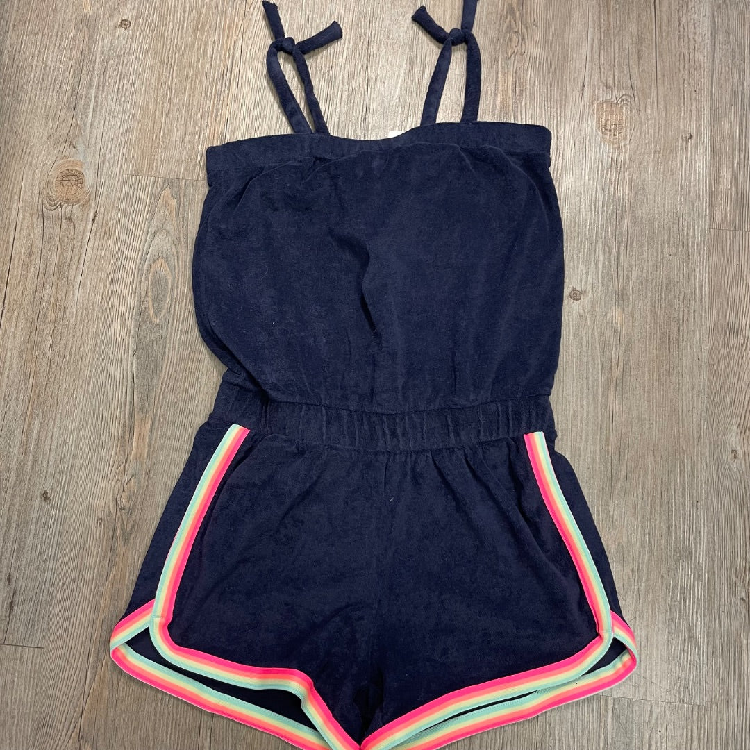Navy Gap Terry Romper, 10Y