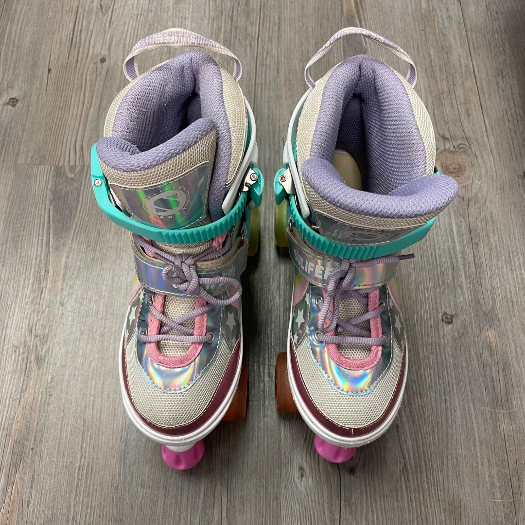 Lavender Rainbow Sulifeel Roller Skates, 3-5Y