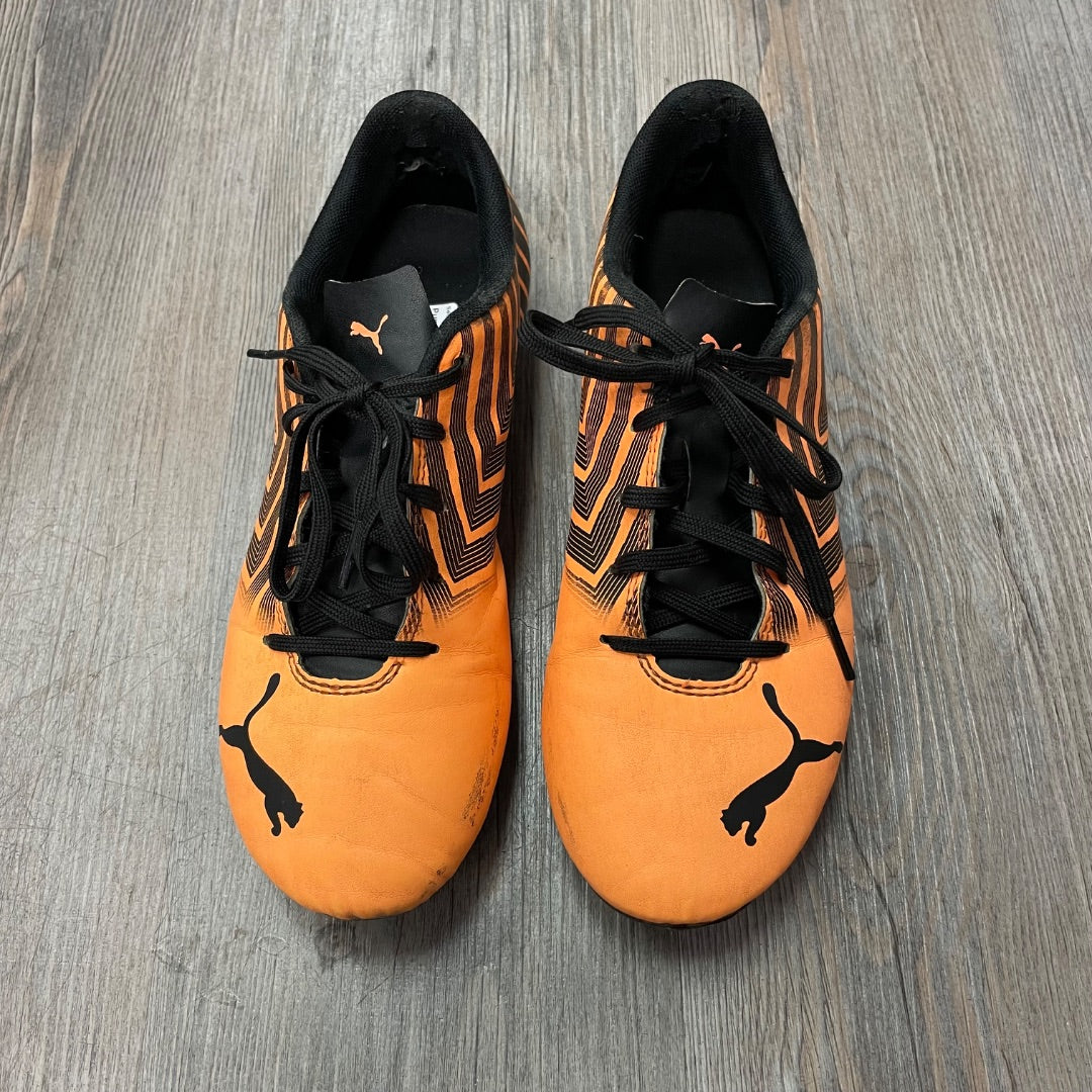 Orange Puma Soccer Cleats, 5Y