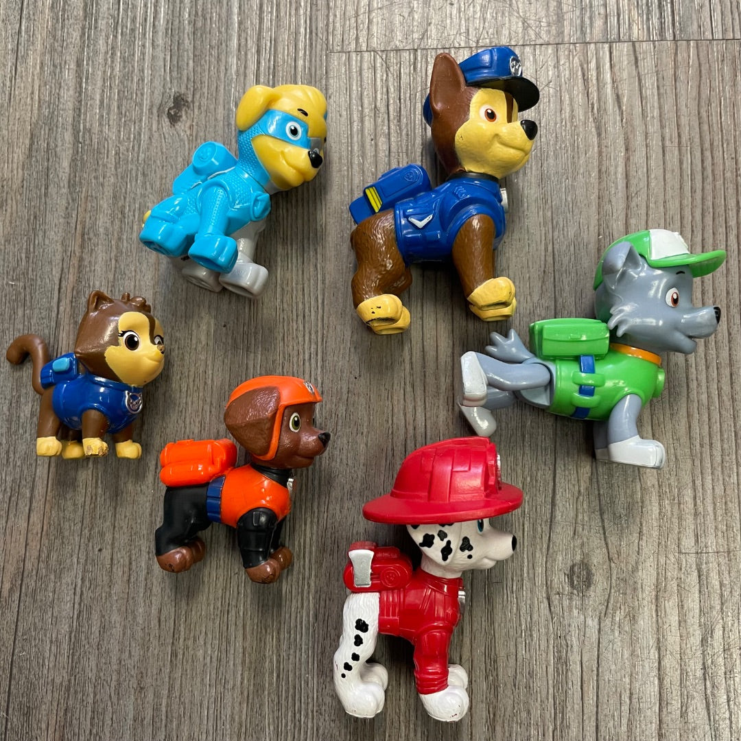 Multi Colour Paw Patrol Assorted Characters, 6 pc