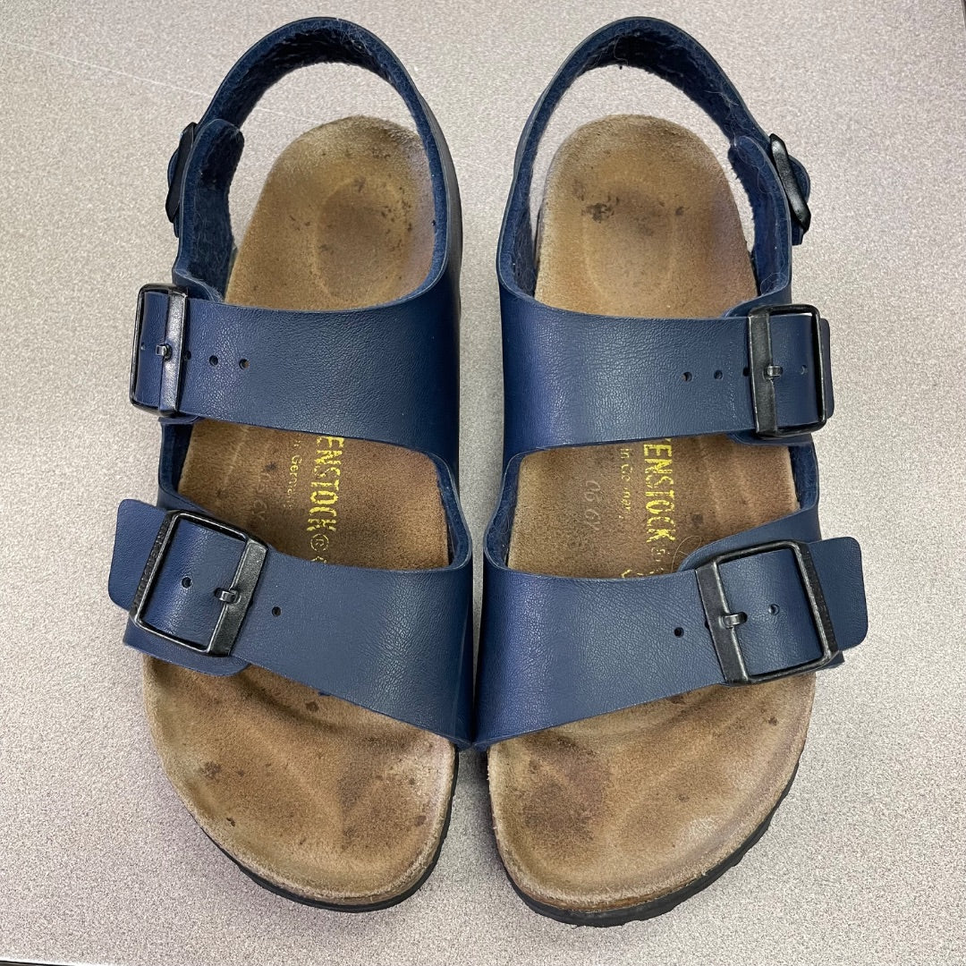 Navy Birkenstock Sandals, 7US/38W