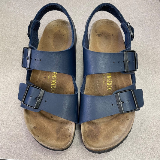 Navy Birkenstock Sandals, 7US/38W