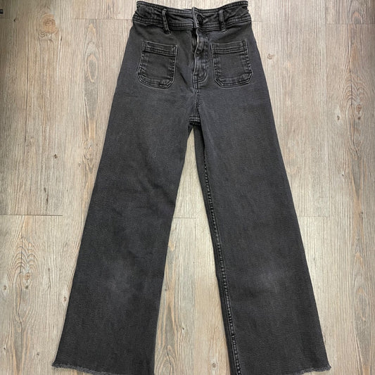 Black Zara Wide Bottom Leg Jeans, 11-12Y
