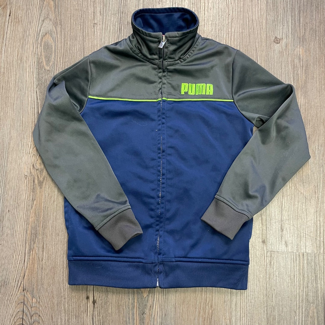 Navy ,Grey Puma Zip Active Jacket, 5Y