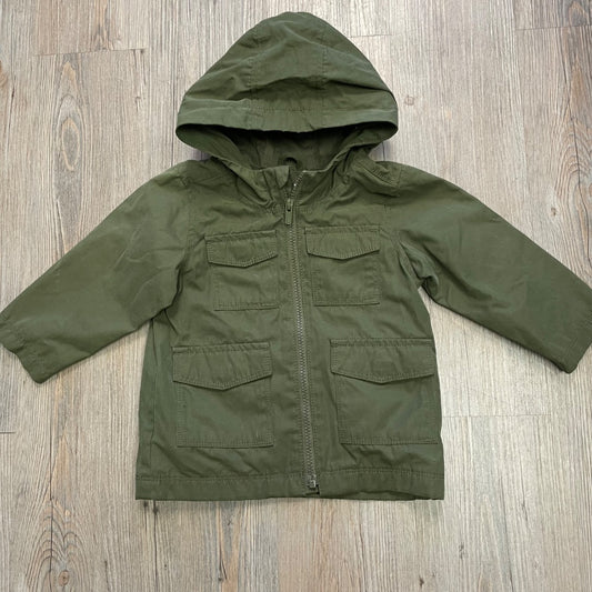 Green Old Navy Lined Hooded Spring Jacket, 18-24M