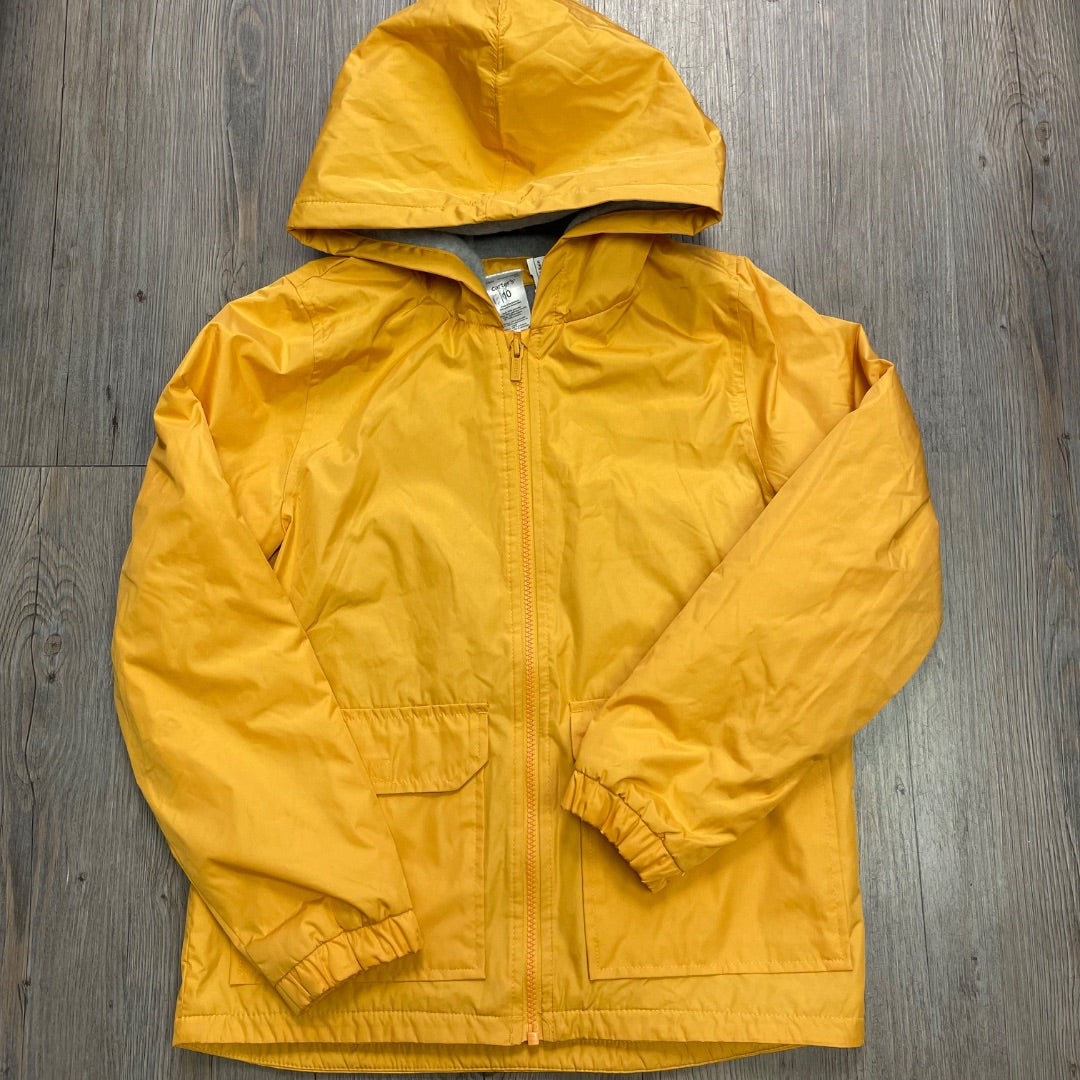 Yellow Carters Fleecelined Rain jacket, 10Y