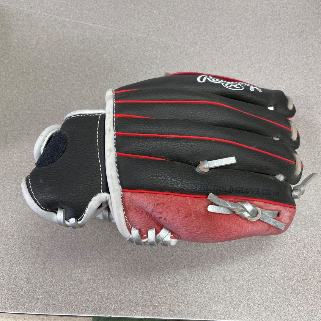 Faded Red ,Black Rawlings Baseball Gloves, 10.5 Inch