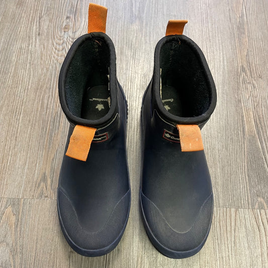 Navy Canadiana Rain Boots, 3Y