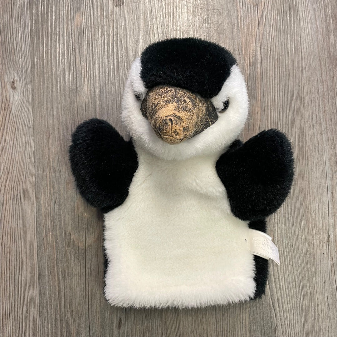 Black,White The Heritage Collection Penguine Hand Puppet, Pre-owned