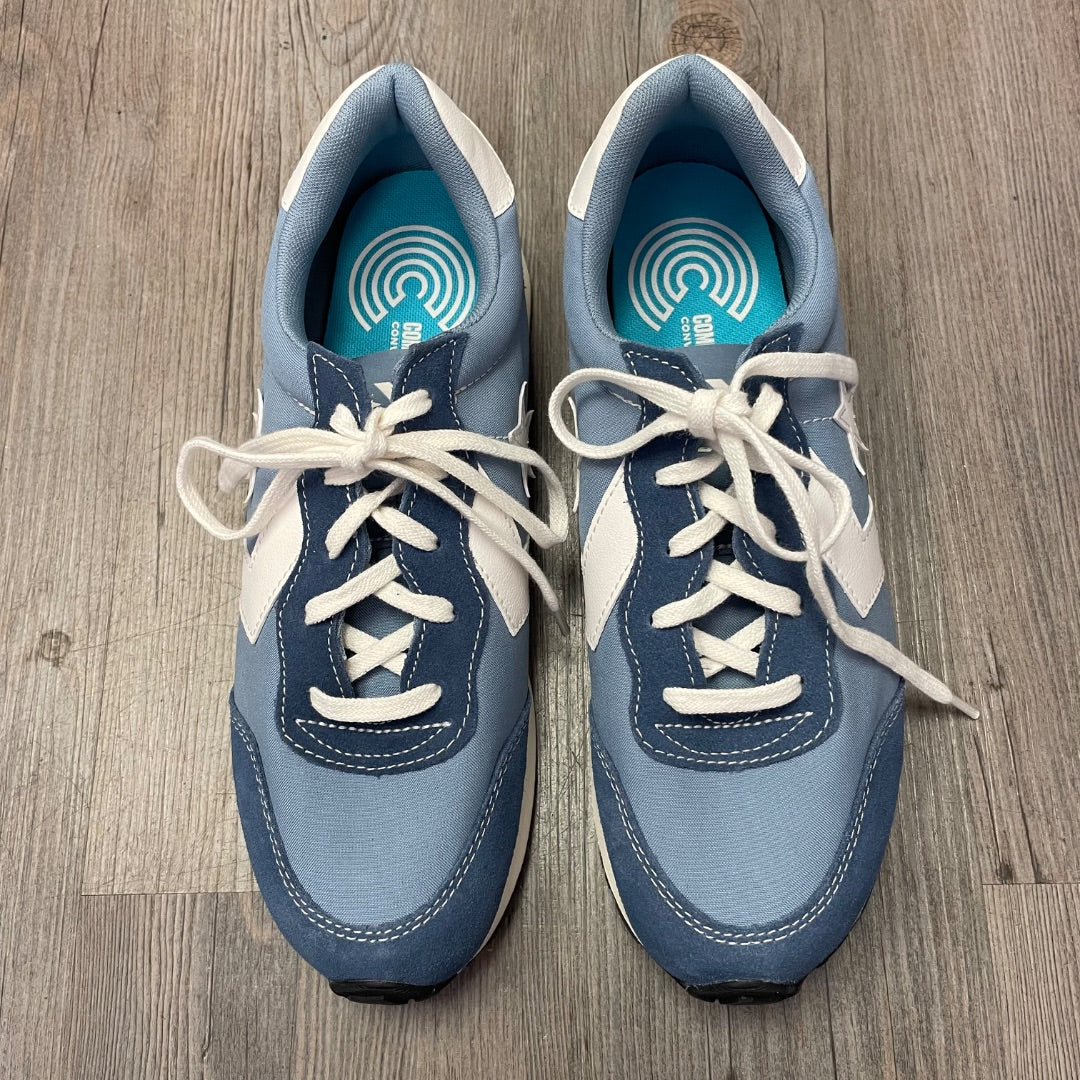 Blue Converse Lace Up Omega Trainer Shoes, 10.5 Women 9Men