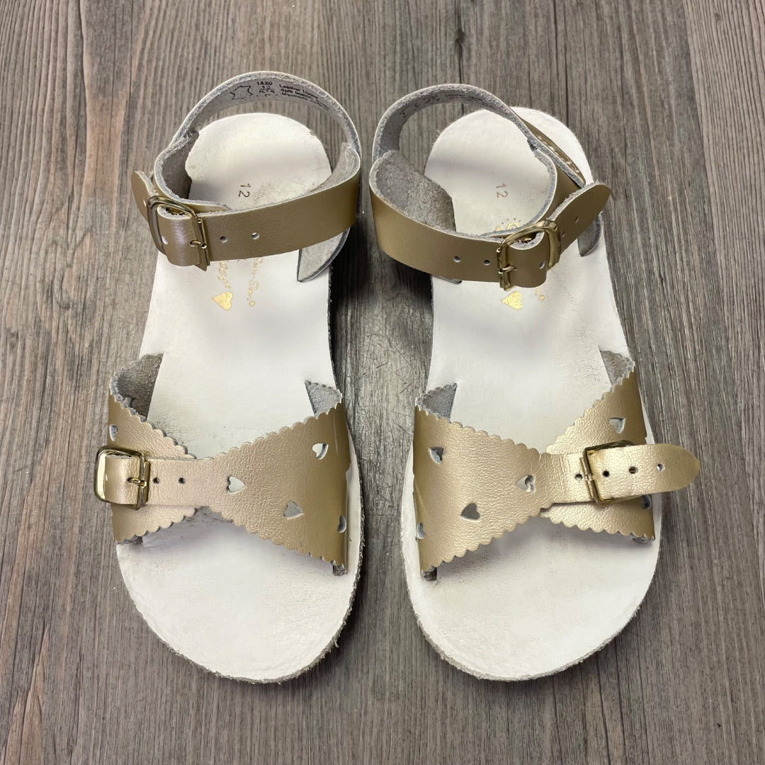 Gold Salt Water Sandals, 12Y