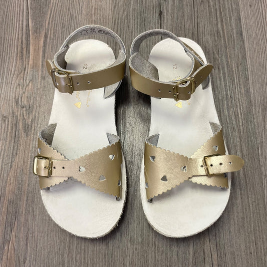 Gold Salt Water Sandals, 12Y
