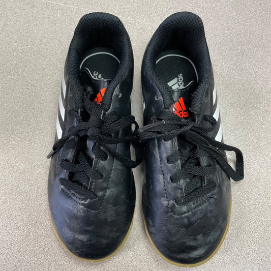 Black Adidas Indoor Soccer Cleats, 12Y