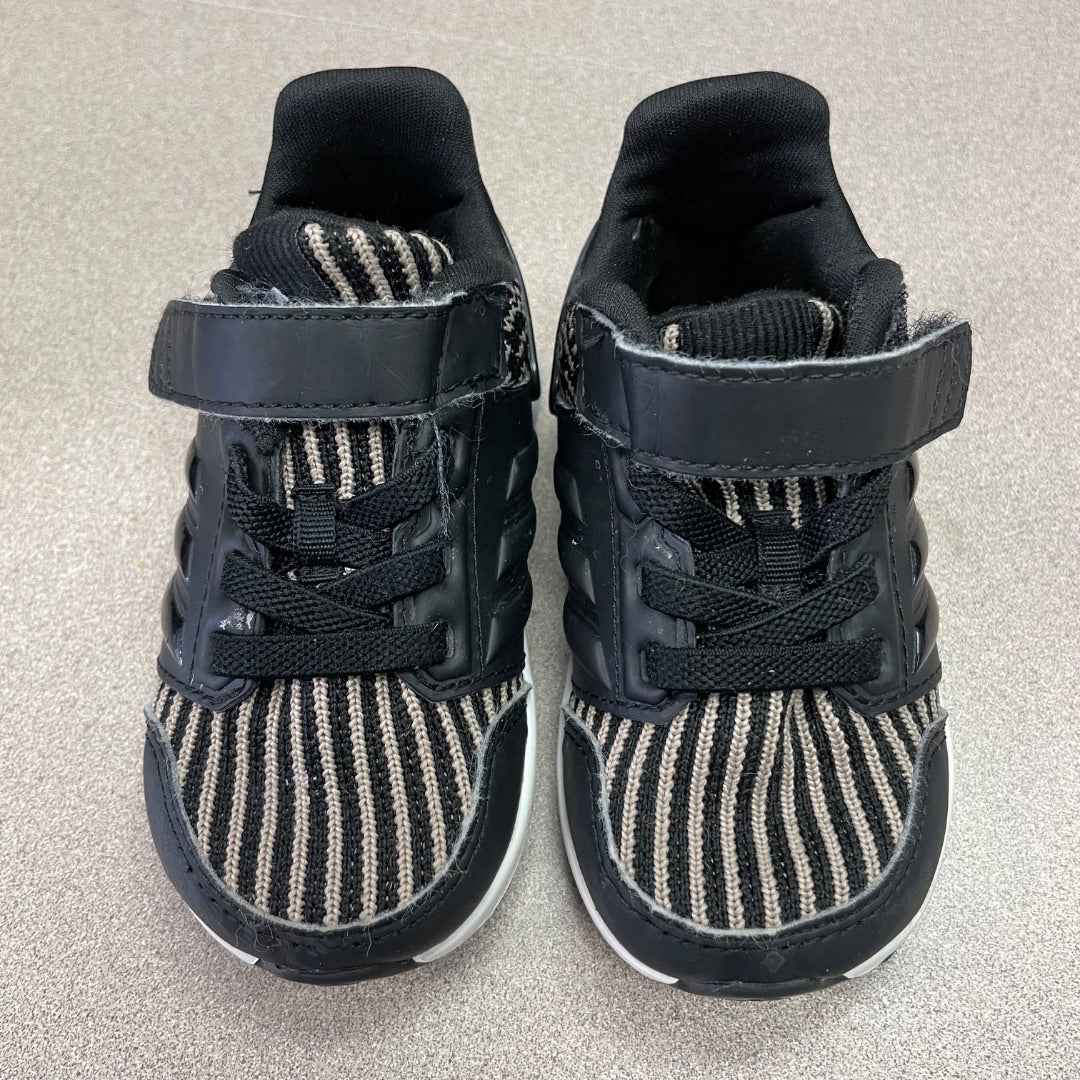 Black ,Beige Adidas Slip On Shoes, 5T