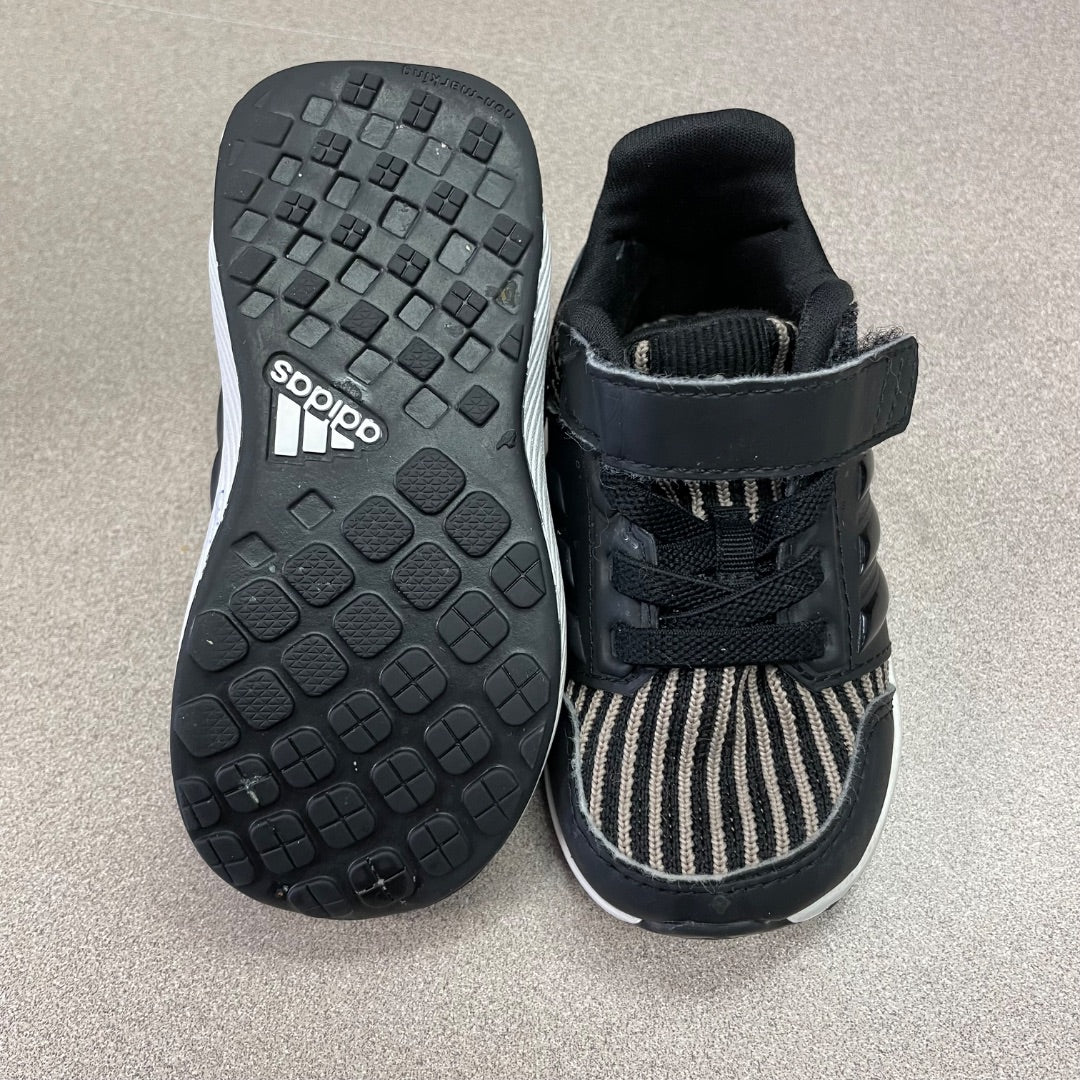 Black ,Beige Adidas Slip On Shoes, 5T